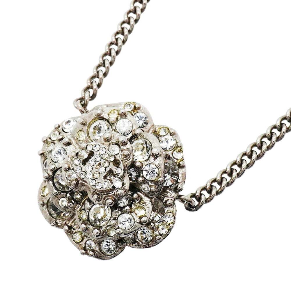 Chanel Cc Logo Pendant Necklace Silver- #351322C82B